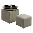 thumbnail image 2 of Designs4Comfort Park Avenue Ottoman Simple avec Tabouret en Tissu Beige, 2 of 6