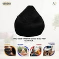 thumbnail image 4 of Ample Decor Leatherette Bean Bag Cover (No Filling), Ideal for Children and Teenagers - Black, 4 of 6