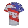 thumbnail image 5 of Fridja Men's USA Flag Tee Shirt, Man Casual O-Neck Independence Day Short Sleeve Loose T-Shirt Blouse, 5 of 5