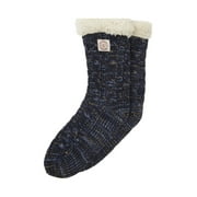 Dearfoams Space-Dye Cable Knit Blizzard Slipper Socks