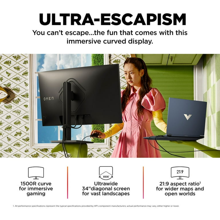 HP OMEN 34c 165Hz UWQHD 曲面ウルトラワイドモニター OMEN 34c 165Hz WQHDカーブド ゲーミングディスプレイ | 日本HP