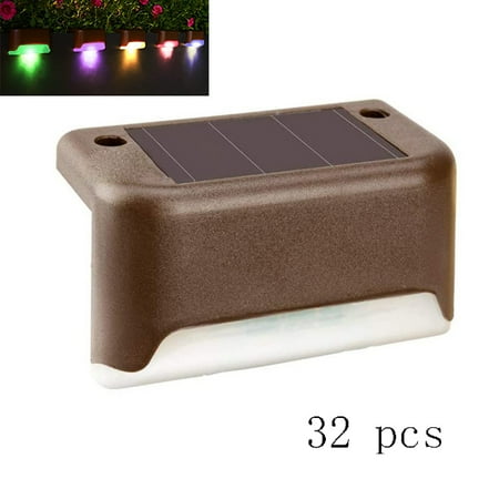 

Ledander 32 Pack Solar Deck Lights Outdoor Color Glow Solar Step Lights Waterproof LED Solar Fence Lights for Stair Patio Pathway and Garden Color Changing
