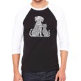 thumbnail image 1 of Men's Raglan Baseball Word Art T-shirt - Dogs and Cats, 1 of 2