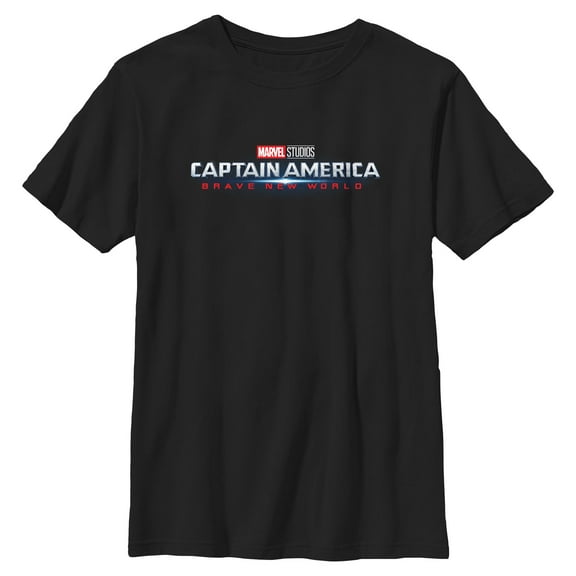 Boy's Captain America: Brave New World Official Movie Logo Graphic T-Shirt
