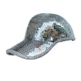 thumbnail image 2 of Fiudx Sombrero de Ladrillo de Vidrio Espejado, Estilo Retro, Diseño Reflectante, Cómodo, Versátil para Fiestas y Festivales, Color Gris, 25 X 16 X 12 Cm., 2 of 6