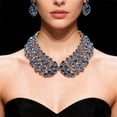 thumbnail image 4 of Luxurious Crystal Studded Collar Chain Lightweight Alloy Construction Secure Fastening Formal Event, 4 of 8