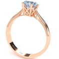 thumbnail image 3 of Crown Setting Aquamarine Engagement Ring In 14k Rose Gold, 3 of 6