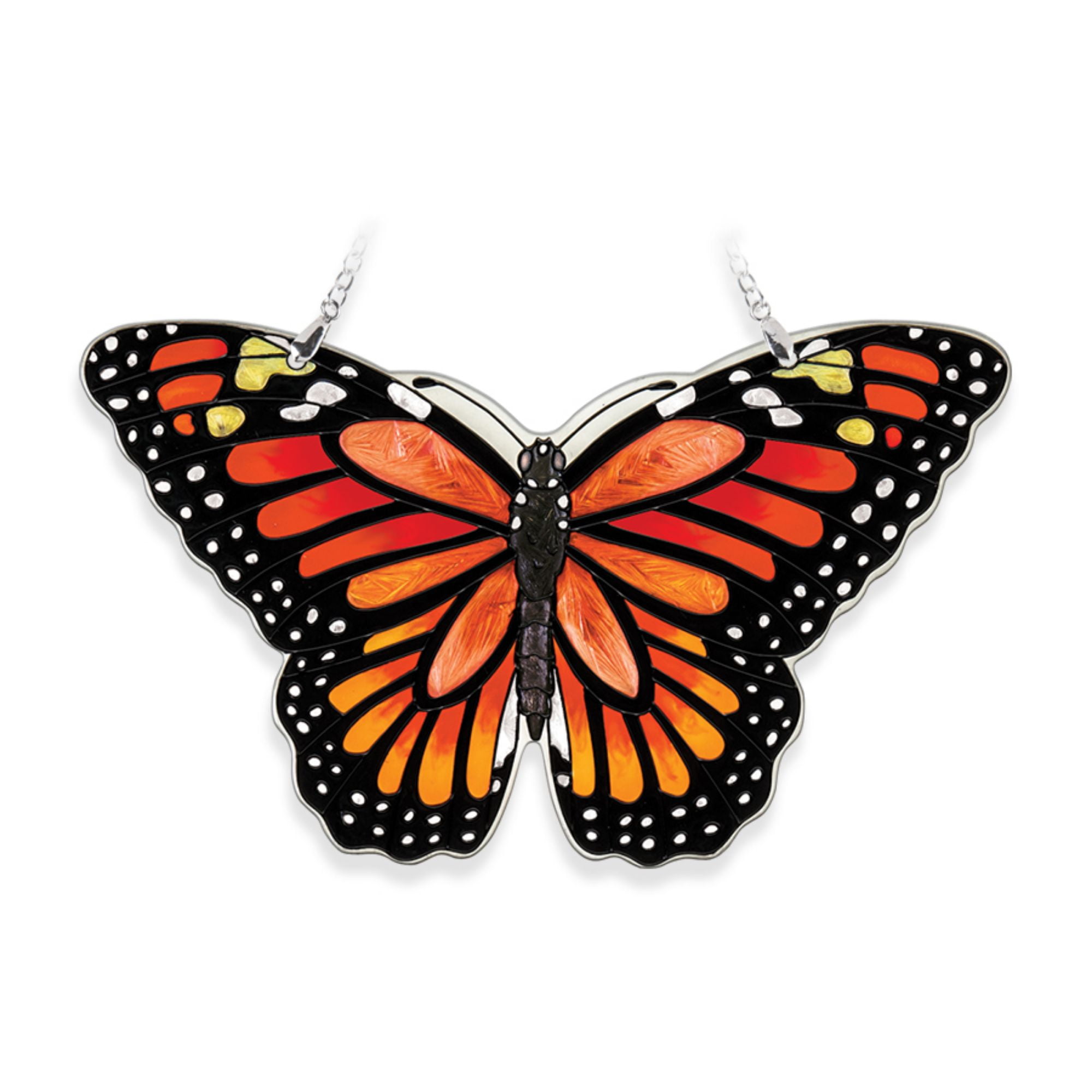 Orange and Black Monarch Butterfly Handcrafted Glass Wall Art Decor 8