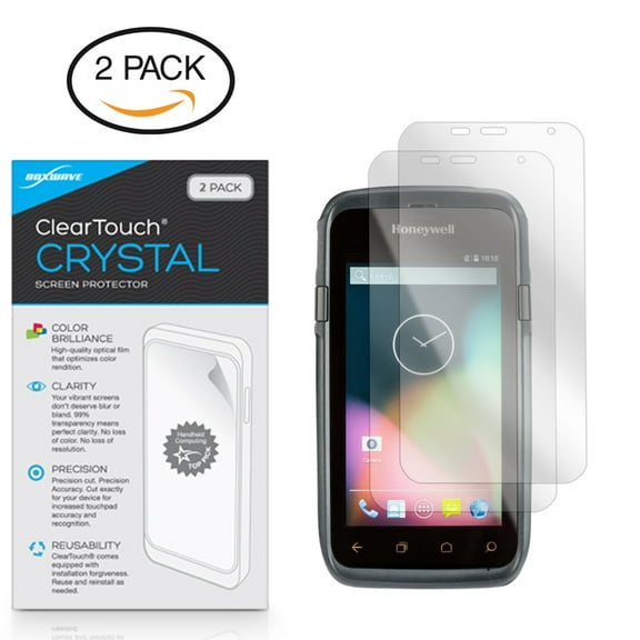 Honeywell Dolphin CT60 Screen Protector, BoxWave [ClearTouch Crystal (2-Pack)] HD Film Skin - Shields From Scratches for Honeywell Dolphin CT60, CT50