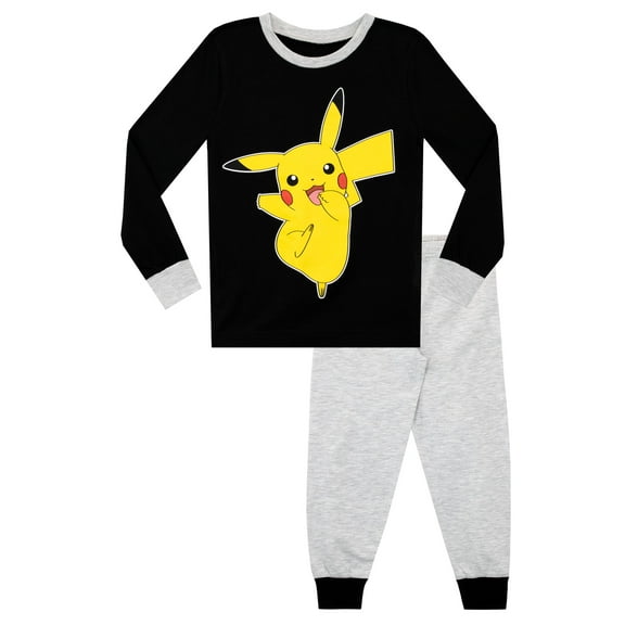 Pokemon Boys Long Sleeve and Leg Pajamas Sizes 5 - 12