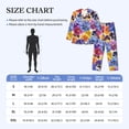 thumbnail image 4 of Yiaed The Garden Tricolor Pansy Flower Print Men’s Pajamas Set - Long Sleeve Button Down Sleep Shirt and Pajama Bottoms Sleepwear Set Mens Pjs Sets Men's Pajama Bottoms-Medium, 4 of 7
