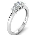 thumbnail image 4 of 1/2ctw Diamond Three Stone Anniversary Ring in 10k White Gold (G-H, I2-I3), 4 of 5