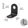 thumbnail image 2 of Soporte de ángulo metálico negro de 16x16mm, sujetador de estante, protector de esquina para estantería de madera, 30pcs, 2 of 7