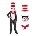 thumbnail image 2 of 4-Piece Cat Halloween Cosplay Costume for Kids, Scary Cat Jumpsuit Set with Mask, Striped Hat & Bow Tie for Boys & Girls, 2 of 6