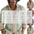 thumbnail image 3 of Fsmtpdam Long Sleeve Hawaiian Shirts for Men Vintage Floral Button Down Boho Tops with Lace Trim Lightweight Casual Beach Holiday Vintage Shirt, 3 of 5