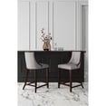 thumbnail image 2 of Manhattan Comfort Fifth 26" Faux Leather Counter Stool in Gray (Set of 2), 2 of 11