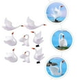 thumbnail image 2 of OUNONA 8Pcs Small White Swan Figurine Decoration Durable Material for Office Garden and Home Display, 2 of 7