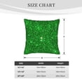 thumbnail image 4 of Bingfone Green Glitter Linen Throw Pillow Covers Cushion Case Pocket Button Vintage Farmhouse Pillowcase for Sofa Couch Bed 16"x16", 4 of 9