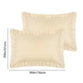 thumbnail image 2 of Unique Bargains 2Pcs Single Layer Ruffles Envelope Closure Pillow Shams Light Tan Queen, 2 of 7