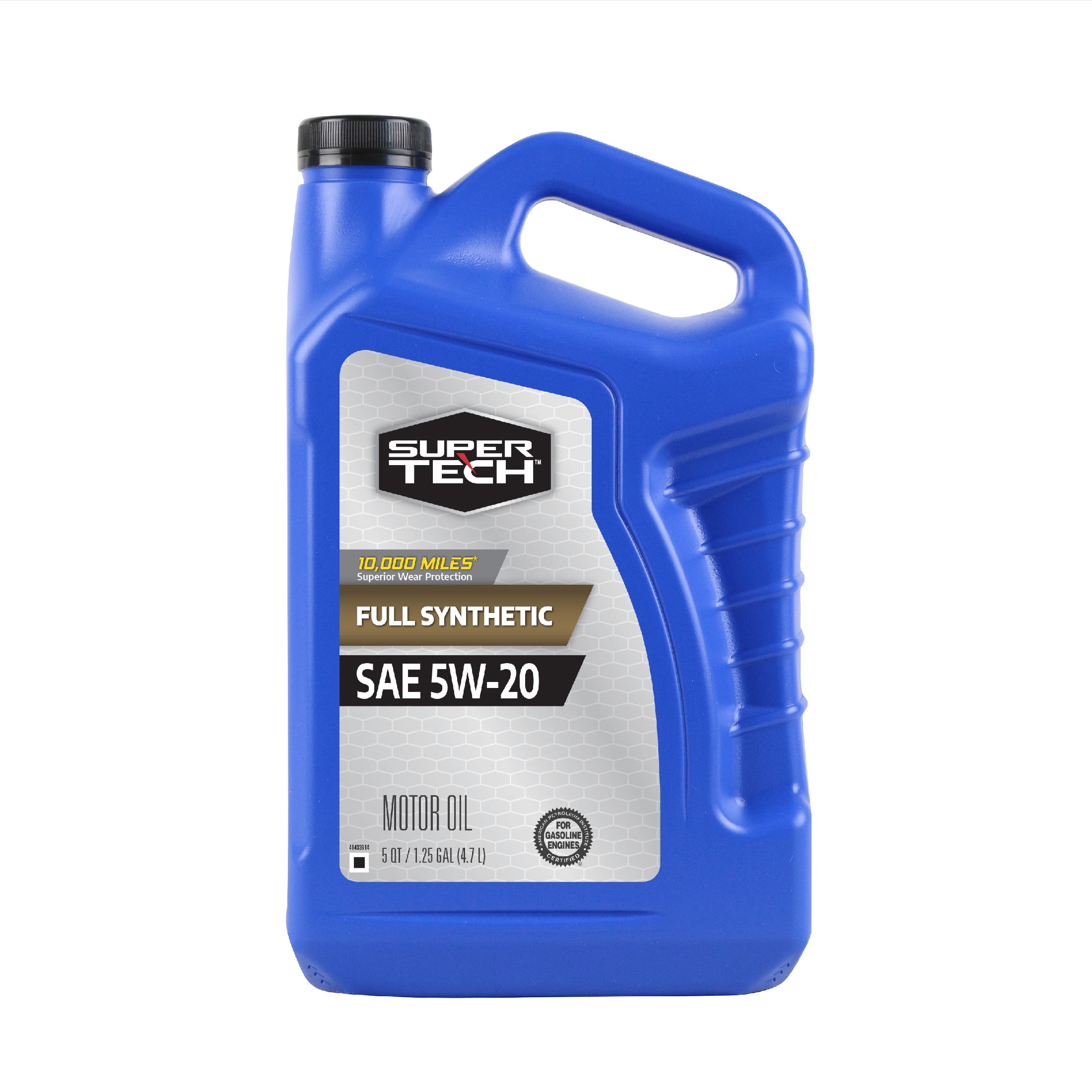 Super Tech Full Synthetic SAE 0W-20 Motor Oil, 5 Quarts, High