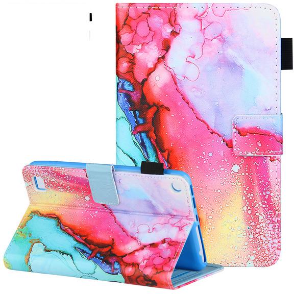 Kindle Fire 7 Case, Slim Smart Flip Stand Wallet Cover with Auto Wake/Sleep for Amazon Fire 7 Tablet(7 inch 5th Generation 2015 & 7th Generation 2017 & 9th Generation 2019),Colorful Rock