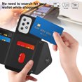 thumbnail image 6 of Allytech Galaxy A33 5G Wallet Case with Shoulder Strap, Luxury PU Leather RFID Blocking Protectve Anti-Scratch Bumper Cards Slots Magnetic Closure Phone Case Cover for Samsung Galaxy A33 5G, Black, 6 of 9
