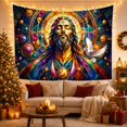 thumbnail image 3 of Portrait Long Flowing with Hair Thick Beard Head, Mystical Fantasy for Space Lovers, Galaxy Room Decor, Valentine'S Day Gift, Tapestry Wall Hanging for Bedroom and Dorm, 3 of 7