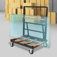 thumbnail image 4 of Heavy Duty Drywall Dolly, 2200lbs Capacity, Swivel Wheels, Adjustable Plywood Cart, Glass Window Service Cart (35.4 * 27.6 * 54.5"), 4 of 9