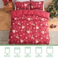 thumbnail image 5 of Gogreen Queen Duvet Cover Floral, Soft & Breathable Microfiber 3 Pieces Queen Bedding Sets, Pattern Queen Comfy Duvet Cover, with Zipper Closure (Christmas Elk, Queen), 5 of 8