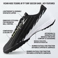 thumbnail image 3 of Vizari Tesoro Turf Soccer Shoes for Boys and Girls| Turf Shoes with Durable Synthetic Upper | Youth Football Turf Shoes with Molded Rubber Oursole | Superior Traction on Turf Ground, (Black, 13.5), 3 of 7