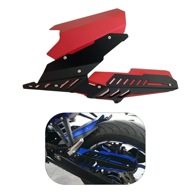 DYNWAVECA CNC Aluminum Rear Mudguard Mudflap Chainring Cover Replaces fits 3 Compact and Lightweight , Red