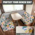 thumbnail image 2 of Uorisanigo RV Dinette Cushions Covers- Stretch Sofa Furniture Cover - Washable Camper Cushion Slipcovers for RV Campers Car Bench (Tropical Leaf Pineapple Print), 2 of 7