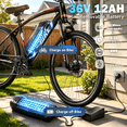 thumbnail image 5 of Electric Bike for Adults with 26" tire, 749W Peak Motor ebike 20MPH 40Mi Range, 432Wh Removable Battery Electric Mountain Bike, 7-Speed,UL2849,Class 2, 5 of 10