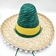 thumbnail image 6 of Hsqqdc Woven Straw Sombrero Hat, Wide Brim Mexican Style Sun Hat for Adults, 6 of 7