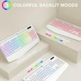 thumbnail image 5 of Wireless Keyboard Rechargeable Ergonomic with 9 Effects Backlits, Wrist Rest, Phone Holder, Silent Keys for PC, Laptop, Windows, Mac, 5 of 7