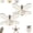 2Pcs, variant on Crystal-Effect Led 5-Blade Led Fan Light, 11.8" Foldable Small Crystal Ceiling Fan, Chandelier Ceiling Fan with Remote Control, Adjustable 3-Color & 3-Speed for Bedroom, Living Room (1Pcs)