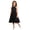 Black, variant on dPois Kids Girls Ruffles Chiffon Dress Sparkly V Neck A Line Sleeveless Wedding Pageant Formal Dress Lavender 14