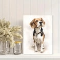 thumbnail image 2 of Beagle Dog Portrait Canvas Print Wall Art for Living Room Bedroom Office Hallway Apartment Decor, 2 of 8
