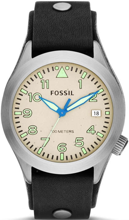 Fossil Mens Aeroflite Pilot Style Leather Band Watch AM4552 in Kosovo at 372 Rating 4