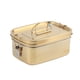 thumbnail image 1 of Fiambrera de acero inoxidable 1.5L 304, contenedor de comida Bento de doble capa, vajilla de metal dorada, 1 of 7