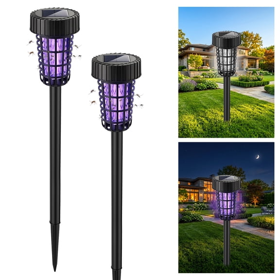 Kqiang Outdoor Mosquito Killer Light, 2 Pack, Waterproof LED Bug Zappers for Yard & Patio