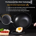 thumbnail image 4 of Wok Teewe de 33 cm de acero al carbono antiadherente, 4 of 8