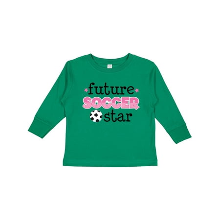 

Inktastic Future Soccer Star Girls Gift Toddler Toddler Girl Long Sleeve T-Shirt