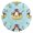 Gold, variant on Cartoon Penguins in Swim Circles Round Wall Clock Silent Analog Battery Operated Gold Pointer Home Decor 9.84" Diameter