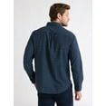 thumbnail image 3 of Free Assembly Men's Oxford Shirt with Long Sleeves, Sizes S-3XL, 3 of 5