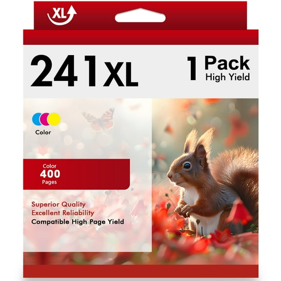 240XL 241XL Ink Cartridge Compatible for Canon 241 CL-241XL Printer Ink for MG3620 MX470 MG3520 TS5120 MG3522 MG3122 MX432 MX512 MX532 MX372 Printer CL 241xl (1 Pack Tri-color)