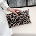 thumbnail image 3 of MesaSe Mode Femmes Impression Animal PU Jour Pochettes Grand Sac Enveloppe (Léopard), 3 of 7