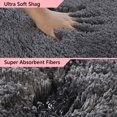 thumbnail image 4 of Tripumer Shaggy Contour Rug Microfiber Bathroom Contour Rug 20 x 20 inch U-Shaped Toilet Contour Rug Soft Bathroom Mat Bathroom Contour Mats Absorbent Soft Non Slip Thick Plush Machine Washable Gray, 4 of 8