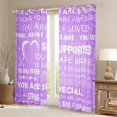 thumbnail image 4 of Manfei Kids Princess Black Out Curtains, Dreamy Purple Cartoon Curtains Pack of 2 (42x63 Each), Positive Thoughts Bedroom Curtains, Window Curtains Decor, 4 of 6