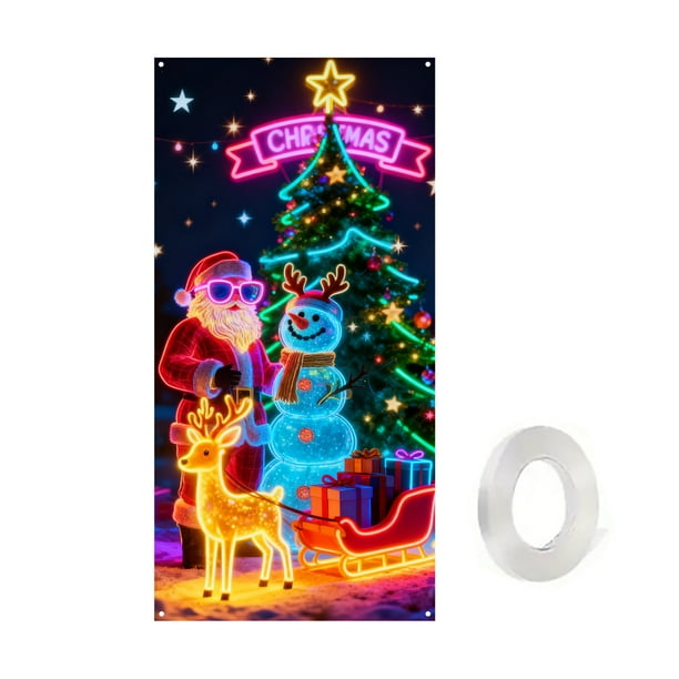Yhmxh Tapiz para puerta de Navidad